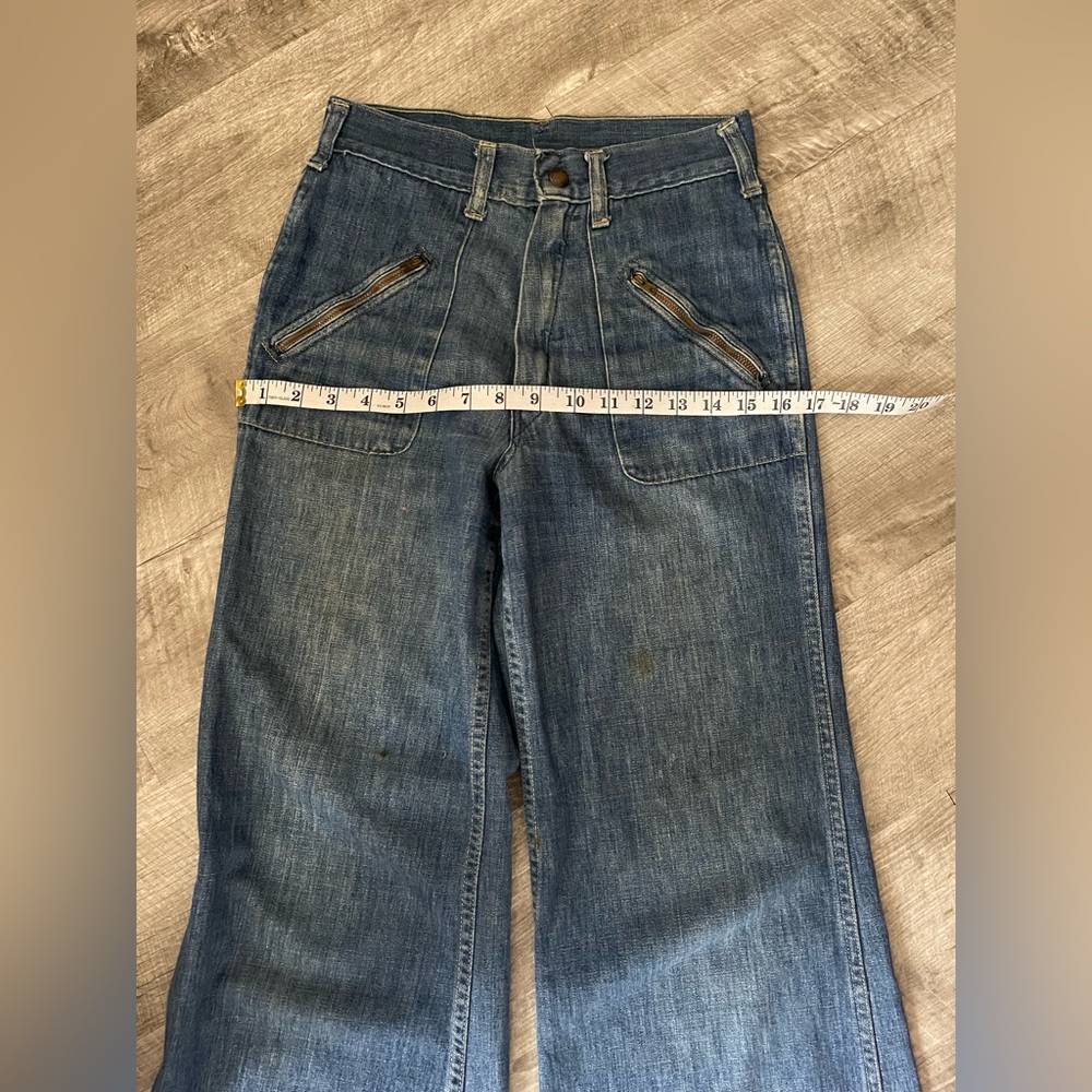 Vintage BIG YANK Women's Blue Wide-Leg Jeans - Picture 7 of 9